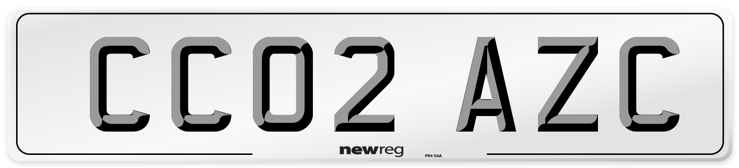 CC02 AZC Number Plate from New Reg